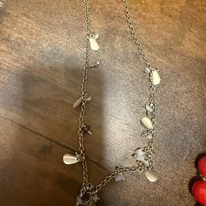 Delicate Gold-Tone Flower Charm Necklace - Women Jewelry